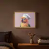 Papegaai - Koksmuts - Nieuwsgierig - Vogel Light Box met batterij (Wandlamp) middel -sfeer4