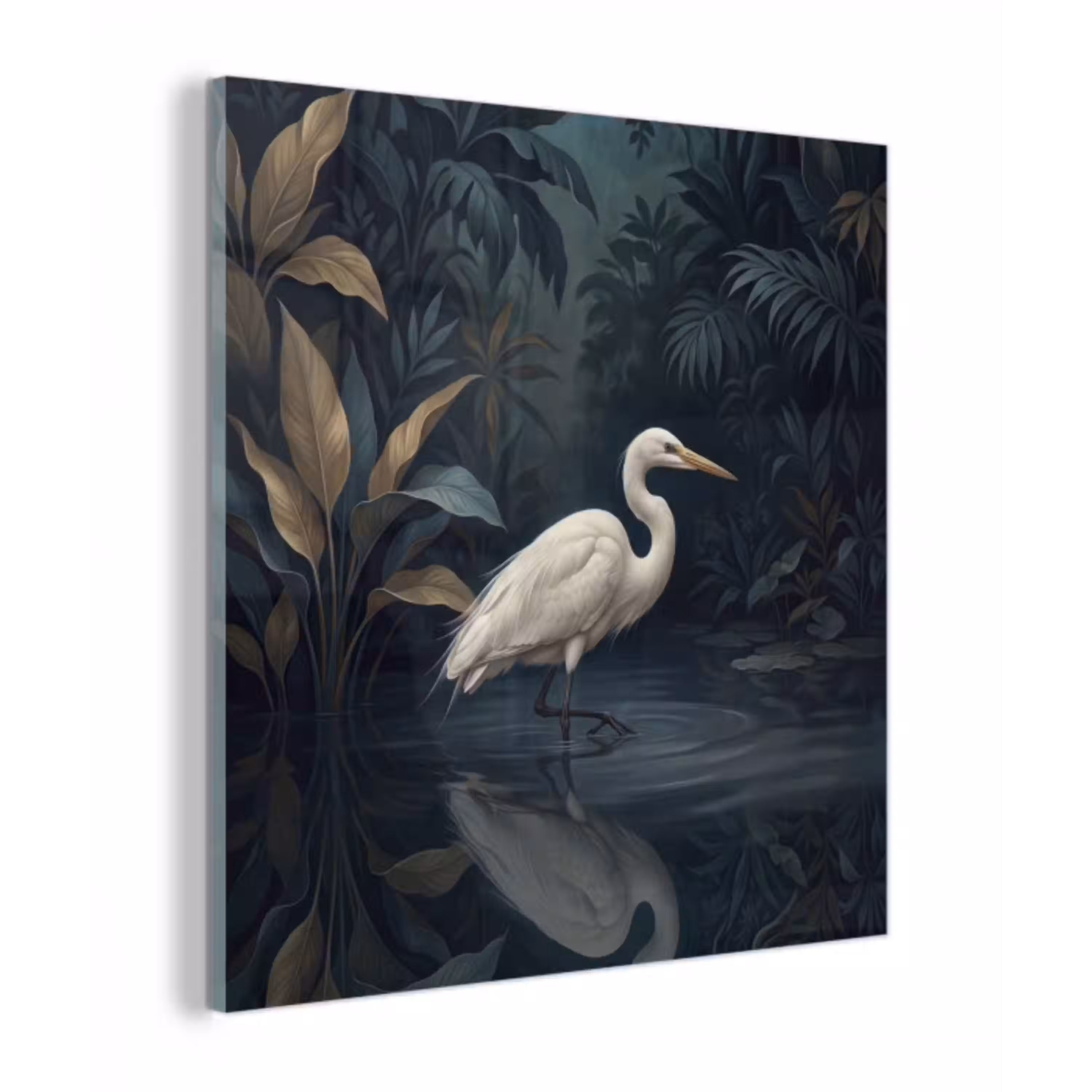 Reiger - Water - Natuur - Modern - Wit plexiglas 5mm klein -z3d