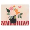 Vaas - Bloemen - Vlinder - Rood muismat rubber klein -3d