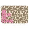 Tekst - Be cool or leave - Roze - Giraffenprint Badmat klein -3d