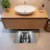 Stier - Telefoon - Toilet - Zwart - Wit Badmat klein -sfeer1