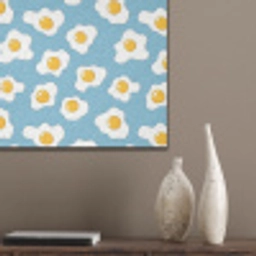 Eieren - Dooiers - Blauw PET vilt klein 837 -sfeer6_closeup