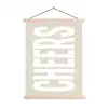 Cheers - Feest - Japandi - Vintage textielposter latten blank klein -3d