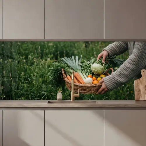 Veld - Groenten - Biologisch - Oogst keuken achterwand 2 middel zz_3dshopping