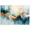 Abstract - Kunst - Gold - Blauw poster papier klein -3d