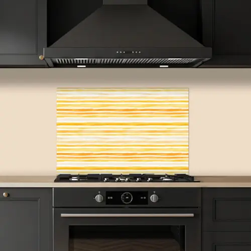Frans - Citroen - Strepen - Geel keuken achterwand spatscherm klein 900 -sfeer1