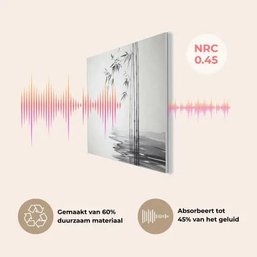 Bamboestammen - Water - Minimalistisch - Wit PET vilt klein -USP_NL