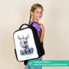Baby neushoorn Rugzak - Zwart middel -sfeer6_NL
