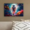 Astronaut - Neon - Meteoriet - Neon canvas 2cm klein -sfeer3