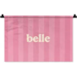 Roze - Gestreept - Belle Wandkleed katoen klein -zz3d