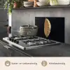 Bladeren - Zwart - Goud - Luxe - Natuur keuken achterwand spatscherm klein -usp_NL