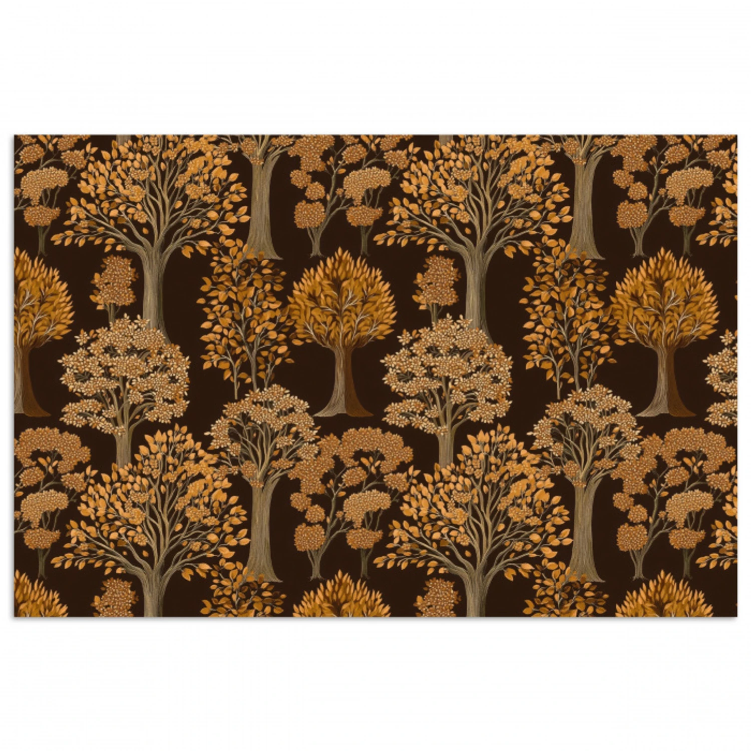 Bomen - Patroon - Bruin poster papier klein 62 -3d