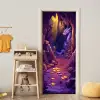 Grot - Draak - Fantasie - Paars deurposter klein -sfeer4
