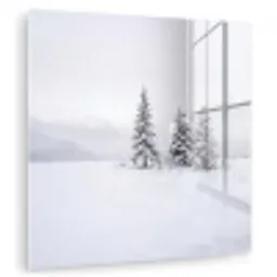 Fijnsparren - Sneeuw - Winter - Landschap - Stilte plexiglas 5mm klein -zzzproduct_nieuw