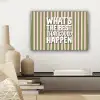 What's the best that could happen - Strepen - Groen - Roze canvas 2cm klein -sfeer6