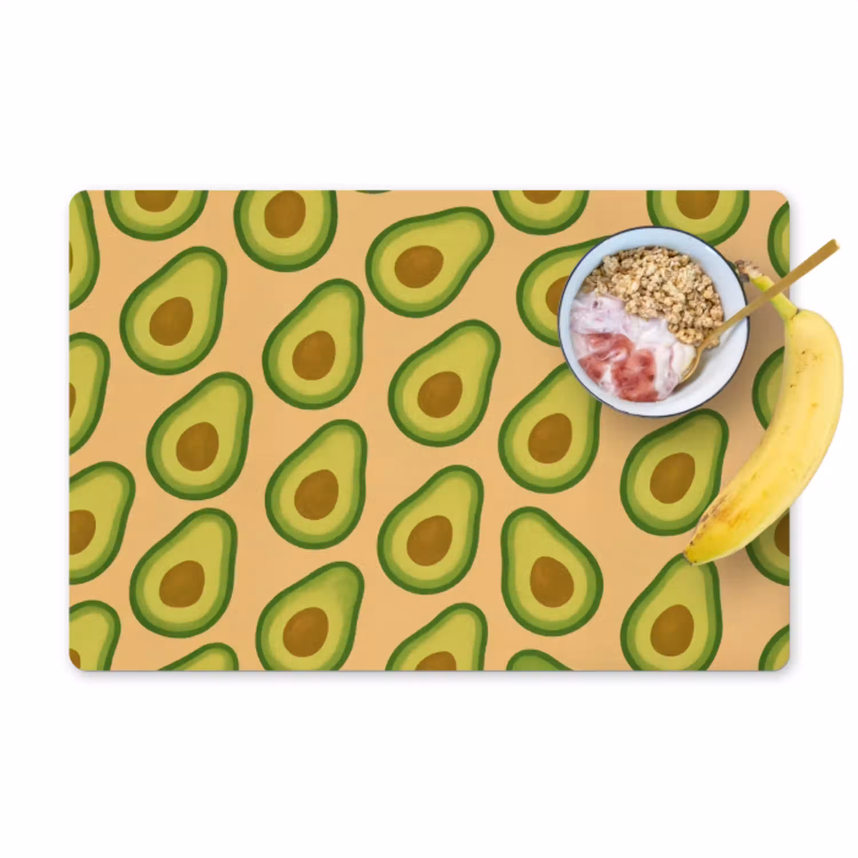 Avocado - Patroon - Groen - Pit Placemat vinyl groot -zzzproduct_Kitchenyeah-website