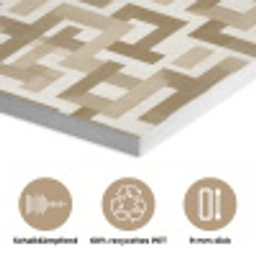 Geometrisch - Retro - Bruin PET vilt klein 837 -closeup_DE