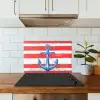 Anker - Verfspatten - Rood - Blauw keuken achterwand spatscherm klein -sfeer2
