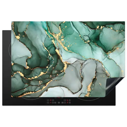 Goud - Marmer - Groen - Luxe - Marmerlook - Grijs Inductie beschermer vinyl 3mm klein -3d