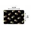 Macarons - Patroon - Goud - Zwart Placemat vinyl groot -specs