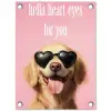 Zonnebril - Hartjes - Hond - Valentijn tuinposter los doek klein -3d