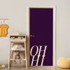 Oh hi - Paars - Cursief deurposter klein -sfeer4