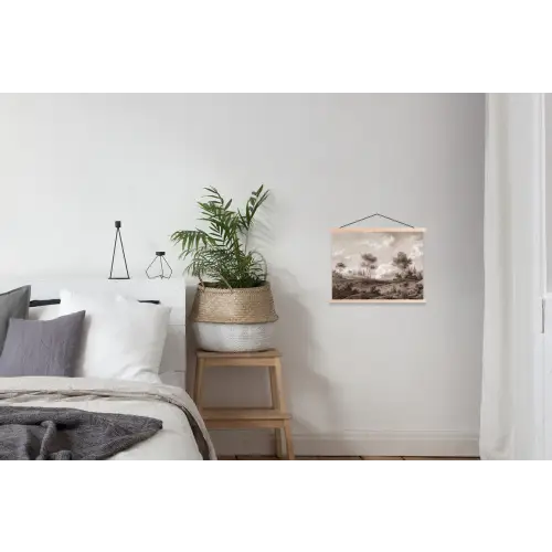Klassiek - Landschap - Neutraal textielposter latten blank klein -woonkamer