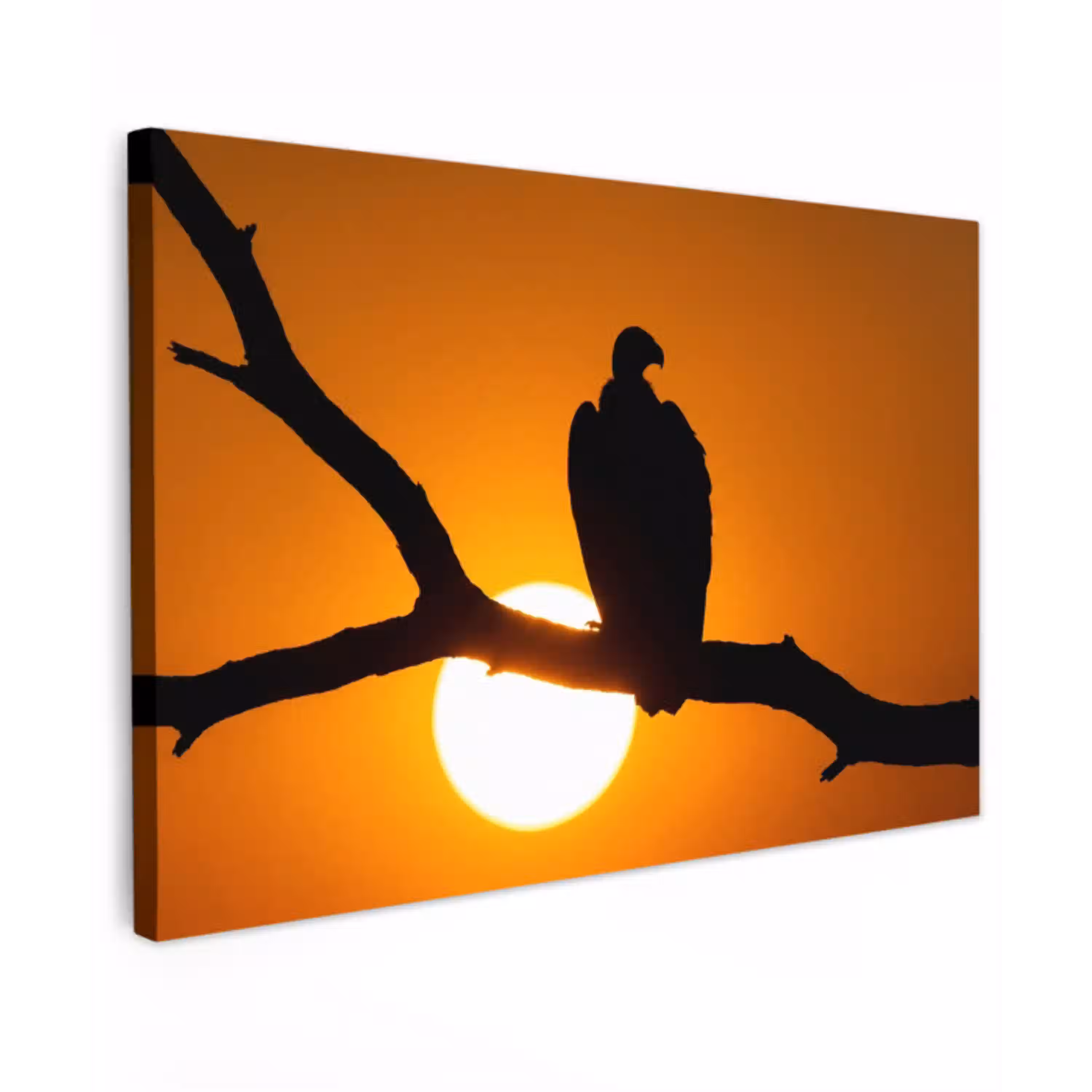 Gier - Tak - Zon - Oranje canvas 2cm klein -z3d