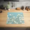 Stengels - Bloemen - Lucht - Wit Inductie beschermer vinyl 3mm middel -sfeer5