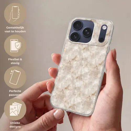 Marmer - Patroon - Klassiek Telefoonhoesje iPhone 17 Pro klein 878 -sfeer3_NL