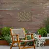 Bruin - Groen - Bloemen Tuinposter op houten frame 2 cm dik klein 845 -sfeer3
