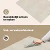 Linnen - Textuur - Beige Inductie beschemer met haakjes klein 777 -ky-schoon-nl