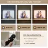 Paard - Dieren - Meisjes - Paars - Bruin Light Box met batterij (Wandlamp kind) middel -USP_lichtkleurNL