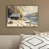 Winter - Sneeuw - Huis - Natuur canvas 2cm klein -sfeer3