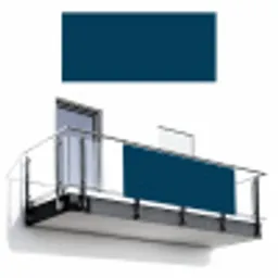 Indigo - Palet - Kleuren Balkonbeschermer Duitsland klein 596 -3d