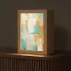 Kunst - Abstract - Blauw - Wit Light Box met kabel (Tafellamp) klein -z3d_website