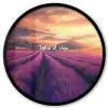 Lavendelveld - Quote - Zonsondergang Fotolijst rond zonder passe partout klein -3d