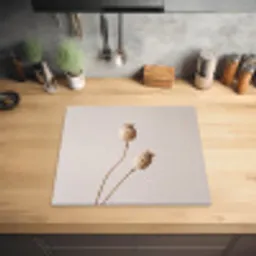 Papaverbollen - Droogbloemen - Minimalistisch - Beige - Rustig Inductie beschermer vinyl 3mm middel -sfeer5