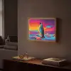 Ijsschots - Pinguïn - Abstract - Lucht Light Box met batterij (Wandlamp) middel -sfeer1