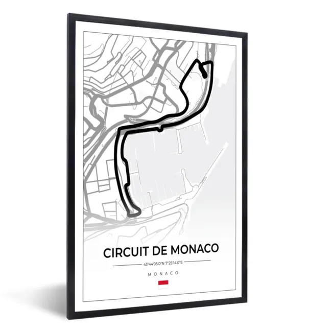 Photo Frame - Monaco - Formula 1 - Circuit de Monaco - Race track - Circuit - White