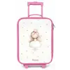 Ballerina prinses tussen beige stippen Kinderkoffer - Roze klein -zz3dotto