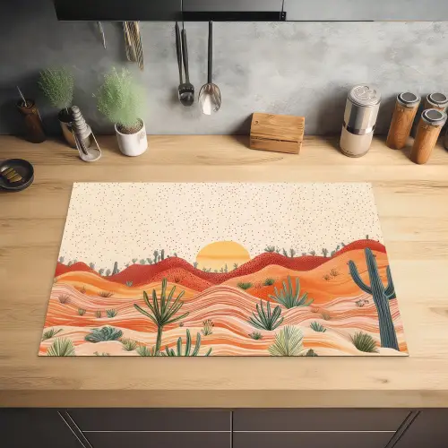 Landschap - Heuvels - Zonsondergang Inductie beschermer vinyl 3mm klein -sfeer5