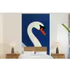 Zwaan - Wit - Snavel - Illustratie fotobehang vinyl groot -bed