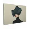 Vrouw - Groen - Hoed canvas 2cm klein -z3d