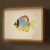 Kleurrijk - Vis - Schubben - Illustratie Light Box met batterij (Wandlamp) middel -z3d_website