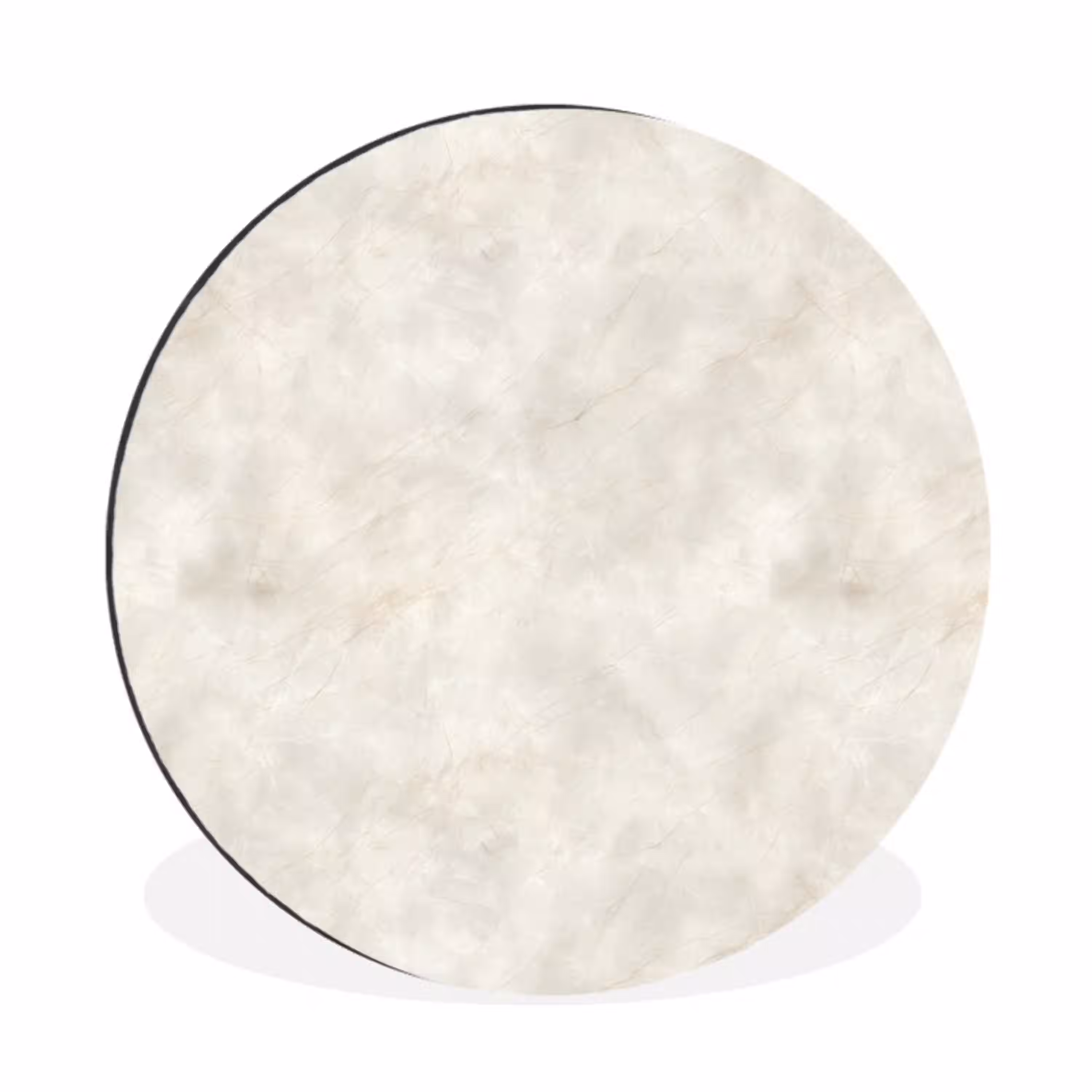 Crèmebeige - Marmer - Aders Wandcirkel aluminium klein 190 -3d