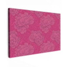 Pioenrozen - Energiek - Roze canvas 2cm klein 34 -z3d