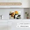 Geel - Abstract - Modern - Vormen keuken achterwand spatscherm klein -sfeer4_FR