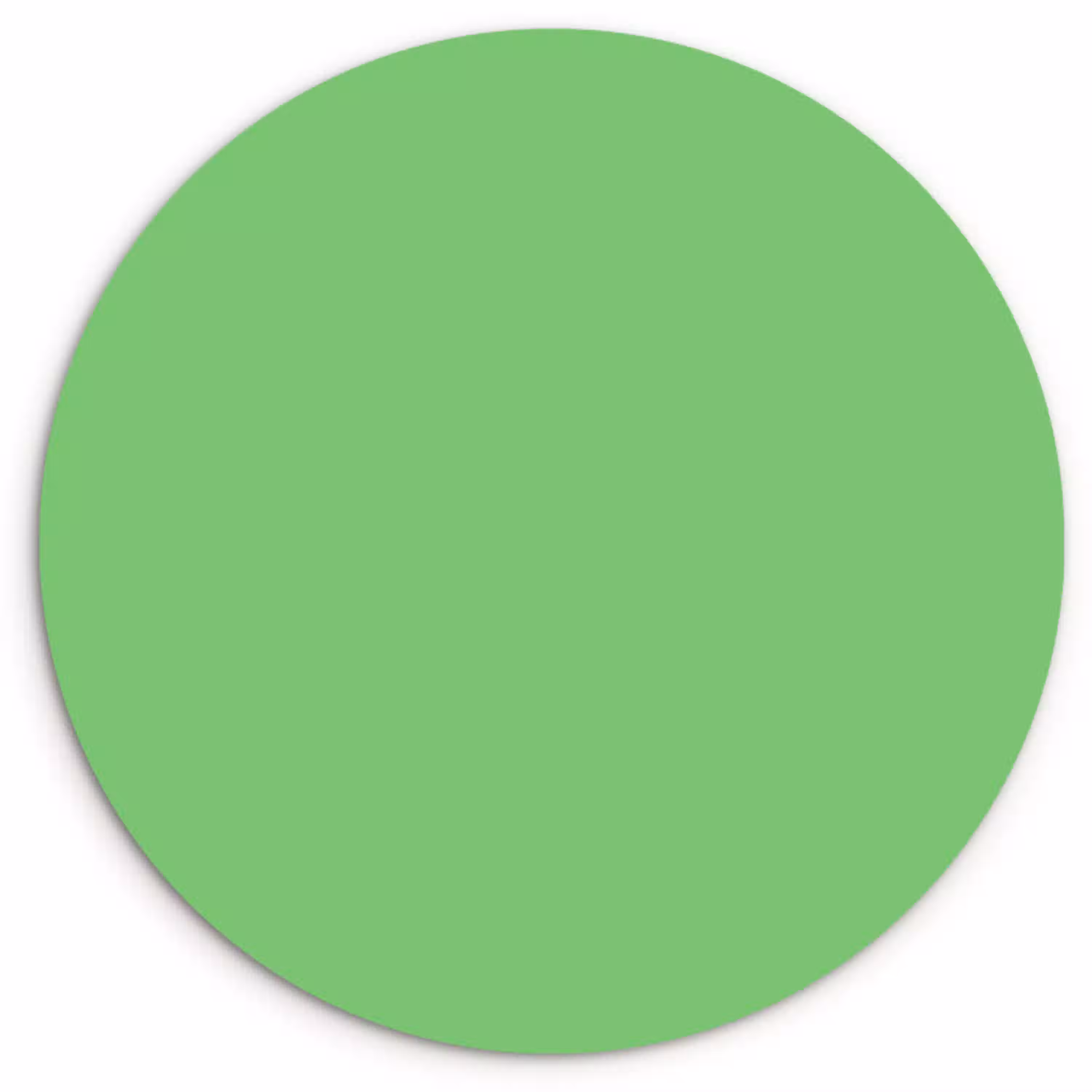 Meadow - Green - Groen Wandcirkel kunststof plaat 5mm dik klein 188 -3d