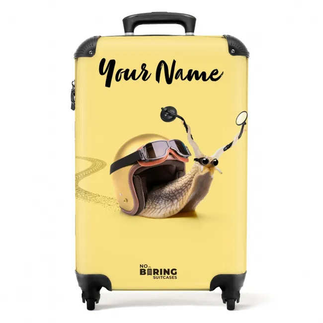 Escar-Go - Geel NBS - Handbagage koffer - Kinderen Unisex middel -productfoto_recht